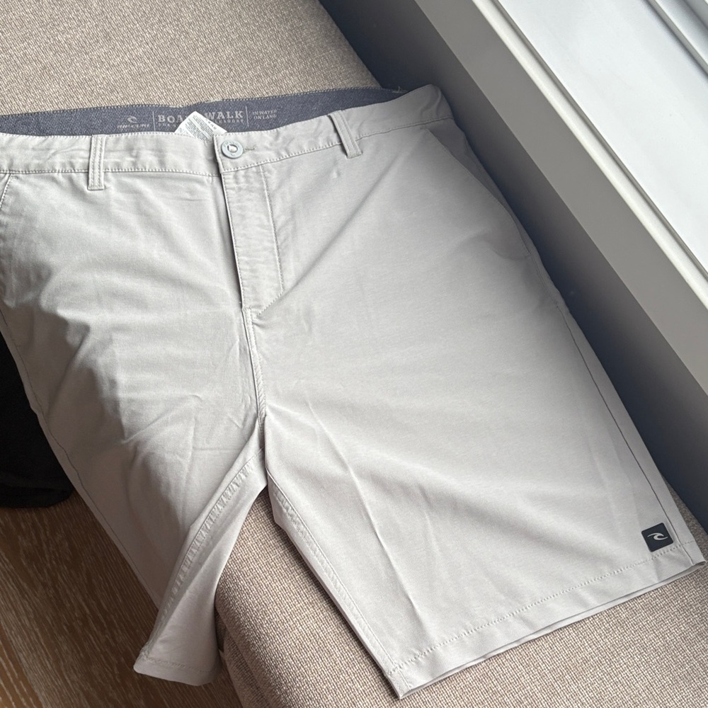 Rip Curl Light Gray Flat Front Shorts